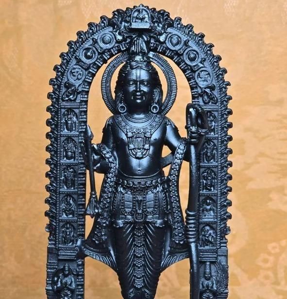 Ram Lalla Idol Shree Ram Lalla Statue Ayodhya Ram Lalla Murti for Car Dashboard and Home Decor (7 inch)