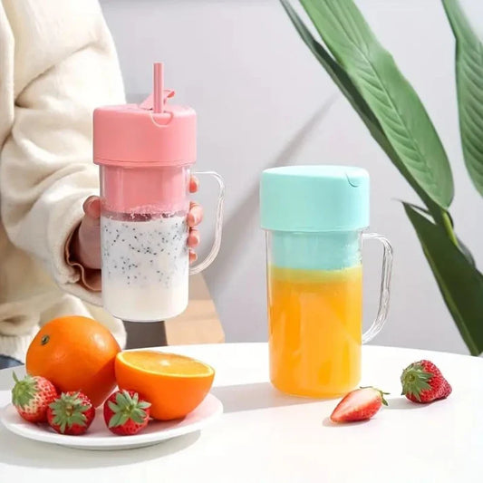 2 In1 Portable Crusher Juicer With Handle & Straw