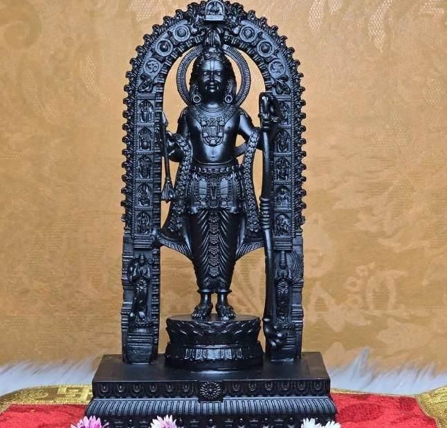 Ram Lalla Idol Shree Ram Lalla Statue Ayodhya Ram Lalla Murti for Car Dashboard and Home Decor (7 inch)