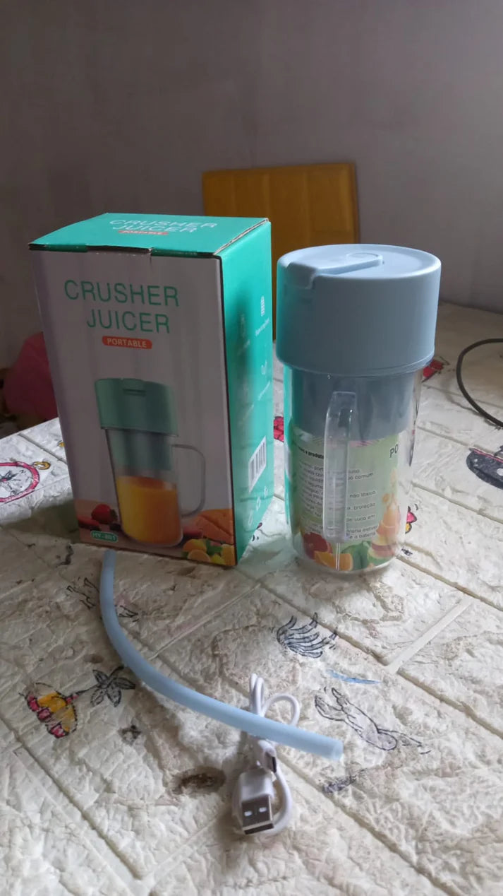 2 In1 Portable Crusher Juicer With Handle & Straw